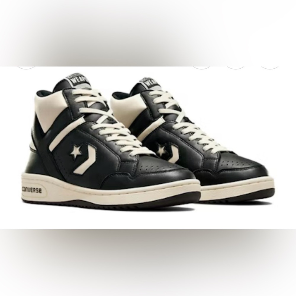 🆕 Converse Weapon High Black Natural Ivory Sneakers Men’s 9.5 / Women’s 11 NIB - Picture 6 of 7